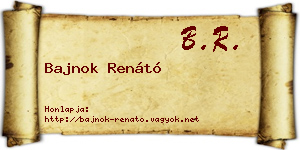 Bajnok Renátó névjegykártya