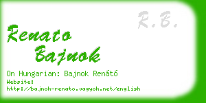 renato bajnok business card